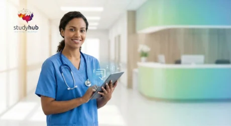 Compassionate nurse communicating effectively with a patient in a clinical setting, representing the IsiXhosa for Healthcare: The Nurse course